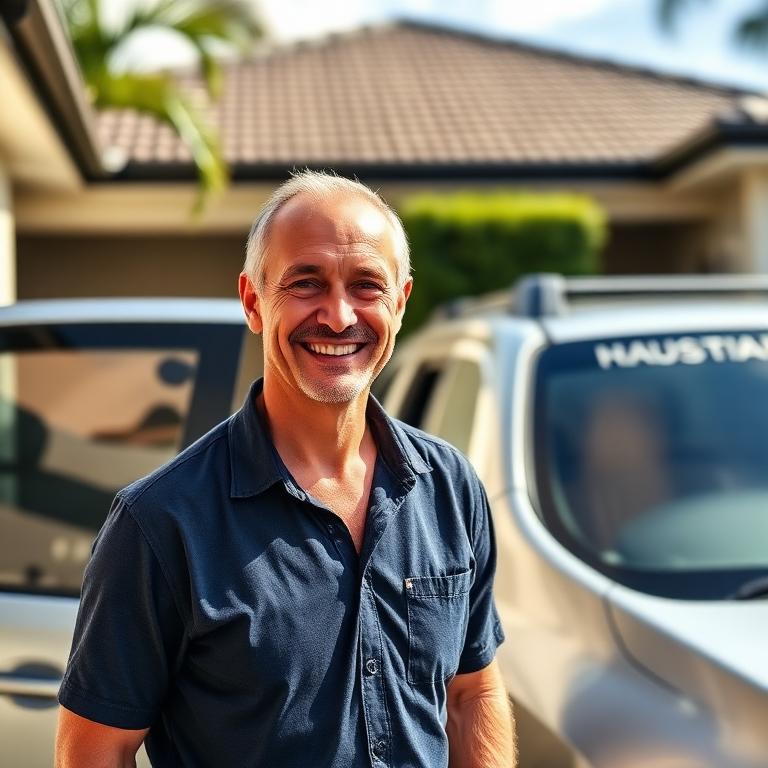 MEDAUTO customer Steve from Kenmore beside his SUV